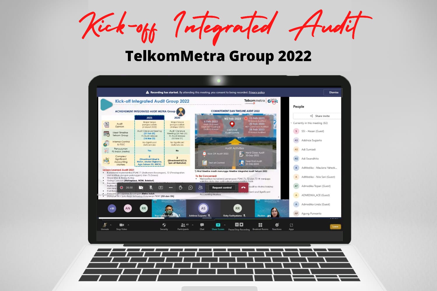 SSI Hadiri Kick-off Integrated Audit Telkommetra Group 2022